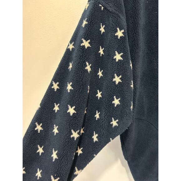 Vintage Bear Ridge Outfitters America fleece size L blue patriotic stars stripes - Picture 3 of 10